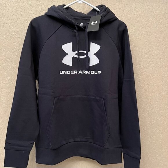 NWT Under Armour Women’s Rival Fleece Big Logo Hoodie L - Picture 1 of 9